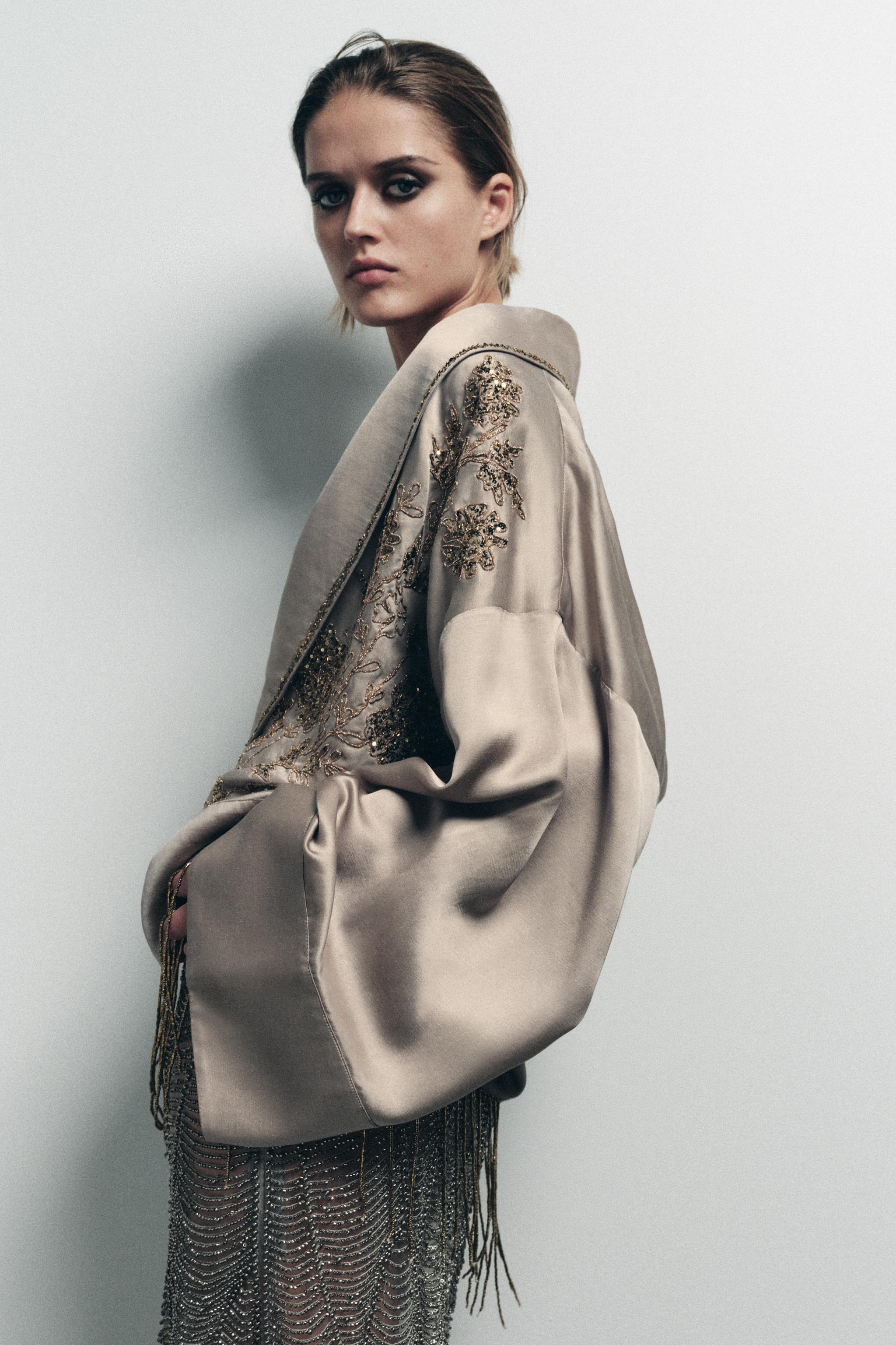 LIMITED EDITION EMBROIDERED BEADED KIMONO